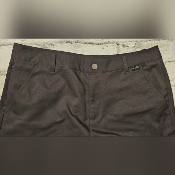 Puma Black Flat Front Golf Shorts Classic Style - Picture 3 of 7